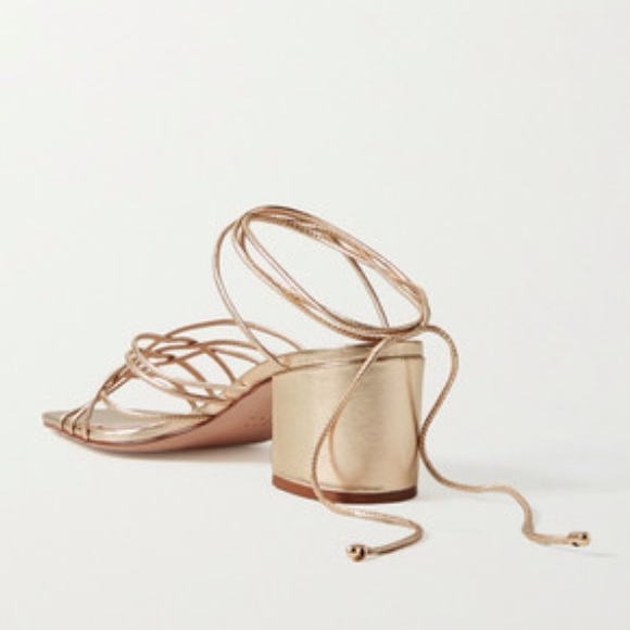 Porte & Paire Gold Strap Leather Sandals - Picture 5 of 10